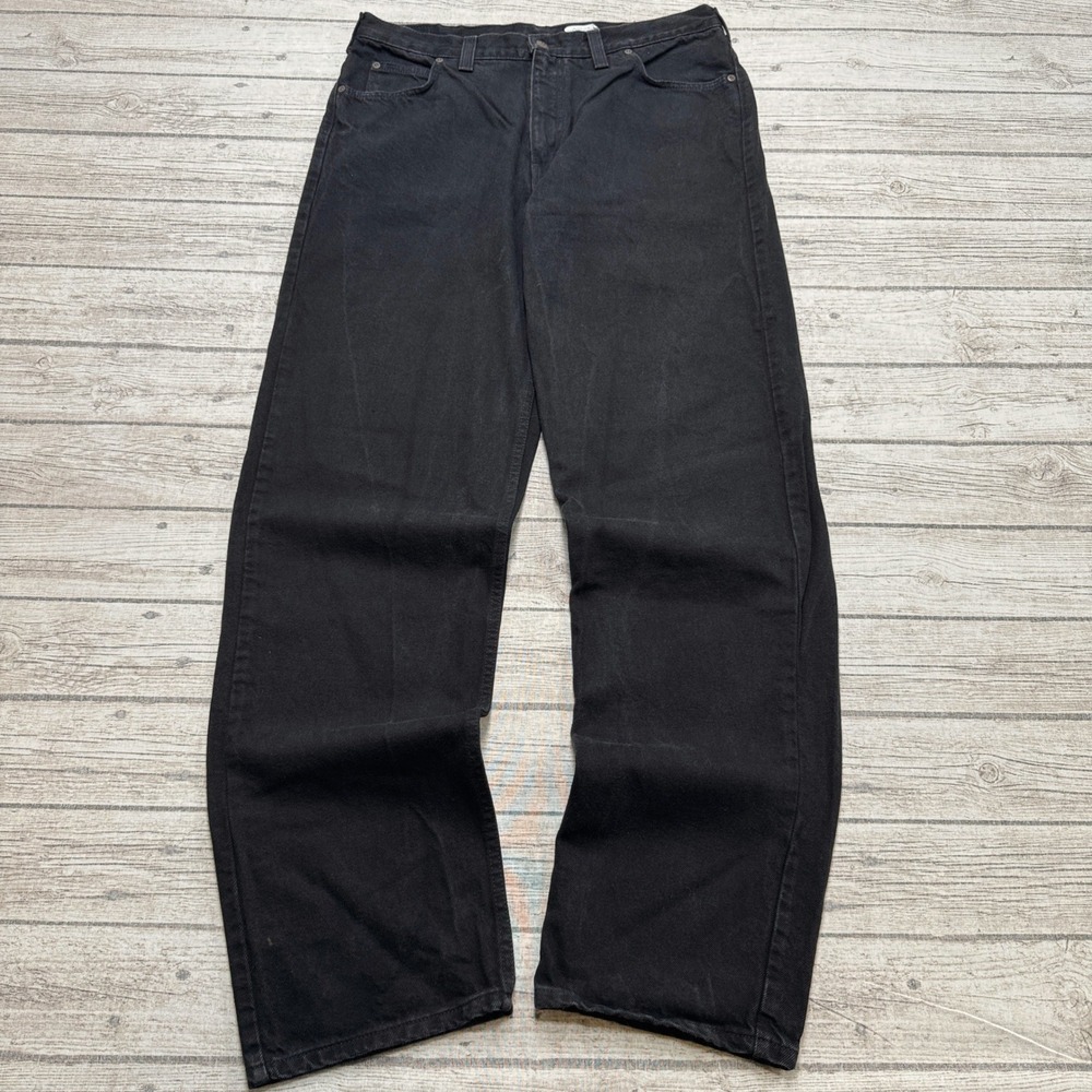 Y2K Mark's Jeans Men's 38x36 Black Denim Cotton Straight Leg Relaxed Fit Canada